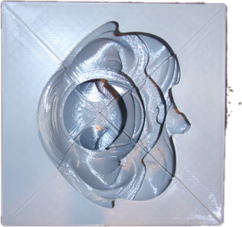 3D printed four-piece concrete casting mold