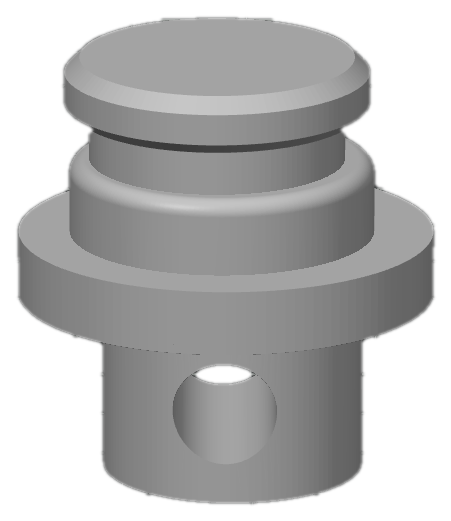 3D printed hydraulic end cap with cross-drilled bore