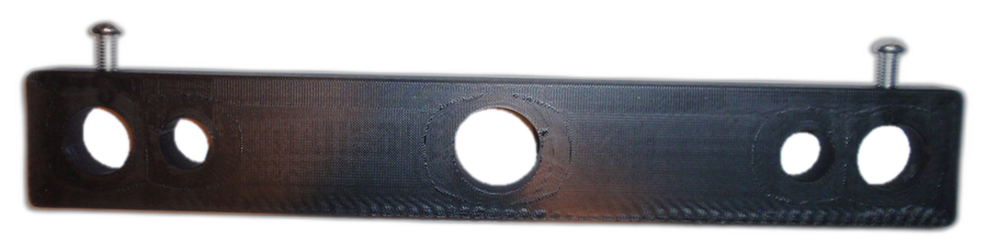 3D printed bracket with tapped holes holding machine screws